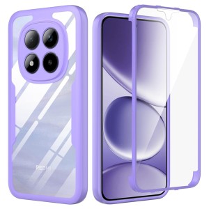 Etui 360 z ochroną na ekran Techsuit ColorVerse do Xiaomi Redmi Note 15 Pro Plus 5G / POCO M8 Pro 5G, przezroczysto-fioletowe