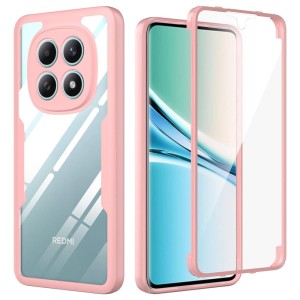 Etui 360 z ochroną na ekran Techsuit ColorVerse do Xiaomi Redmi Note 15 5G / POCO M8 5G, przezroczysto-różowe