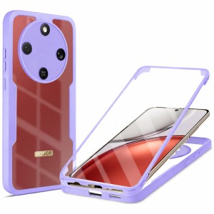 Etui 360 z ochroną na ekran Techsuit ColorVerse do Honor Magic8 Lite, przezroczysto-fioletowe