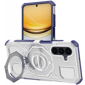 Etui z ringiem Techsuit Carbon Shield Pro do Galaxy A57 5G, półprzezroczyste z niebieskim