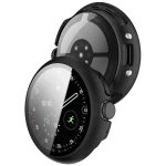 Etui ze szkłem do zegarka Bizon Case Watch Adamo do Google Pixel Watch 4 41 mm, matowe czarne
