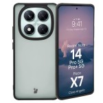 Etui Bizon Case Angelo do Xiaomi Redmi Note 14 Pro 5G / 14 Pro+ 5G / Poco X7, półprzezroczyste z czarną ramką