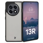 Etui Bizon Case Angelo do OnePlus 13R, półprzezroczyste z czarną ramką