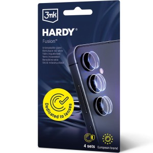 4x Szkło hybrydowe na soczewki aparatu, 3mk Hardy Fusion Lens Protection do Galaxy S25 Plus