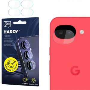 4x Szkło hybrydowe na soczewki aparatu, 3mk Hardy Fusion Lens Protection do Google Pixel 10a