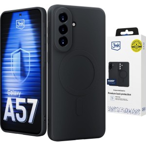 Etui 3mk Hardy Haptica do MagSafe, do Galaxy A57 5G, czarne