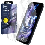Szkło hybrydowe, 3mk Hardy Fusion do iPhone 16 Plus, 2 szt