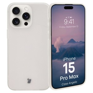 Etui Bizon Case Angelo do iPhone 15 Pro Max, półprzezroczyste