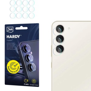 4x Szkło hybrydowe na soczewki aparatu, 3mk Hardy Fusion Lens Protection do Galaxy S23