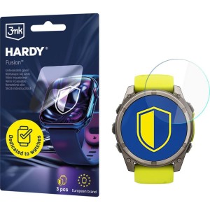 Szkło hybrydowe na smartwatch, 3mk Hardy Fusion do Garmin Fenix 8 Solar 51 mm, 3 sztuki