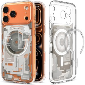 Etui Spigen Ultra Hybrid Mag do MagSafe do iPhone 17 Pro, beżowo-przezroczyste (Zero One)