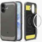 Etui Spigen Rugged Armor Mag do MagSafe do iPhone 17, szare
