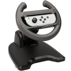 OUTLET: Podstawka z uchwytem do Joy-Con YAXO Racing Set do Nintendo Switch 2 / Switch 1, czarna