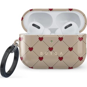Etui Burga Love Letter do AirPods Pro 3, kremowe z czerwonym akcentem