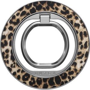 Magnetyczny ring / uchwyt na telefon / na palec / stojak Burga Magnetic Ring Holder, beżowo czarna panterka