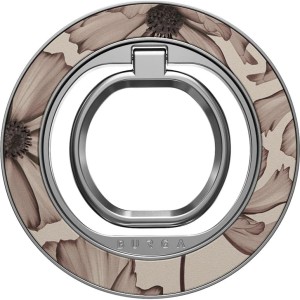 Magnetyczny ring / uchwyt na telefon / na palec / stojak Burga Magnetic Ring Holder,  beżowe z motywem kwiatowym