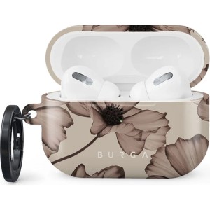 Etui Burga Barely Yours do AirPods Pro 2, beżowe z kwiecistym wzorem