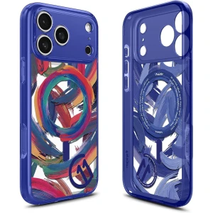 Etui Spigen Ultra Hybrid T Mag (CC) do MagSafe do iPhone 17 Pro, niebiesko-wzorzyste (C11 Palette)