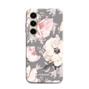 OUTLET: Etui ochronne do Galaxy S24, Mobiwear Elite Pro, różowo-kwieciste