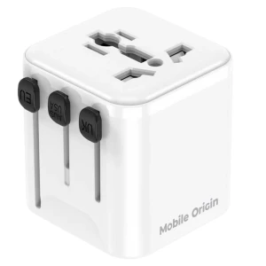Adapter / przejściówka Mobile Origin Universal Travel Adapter PW30 EU / UK / US / AUS 2500W, biała