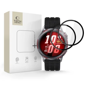 Szkło hybrydowe Tech-Protect Glass Flex+ do Huawei GT Watch Runner 2, 2 sztuki, przezroczyste z czarną ramką 