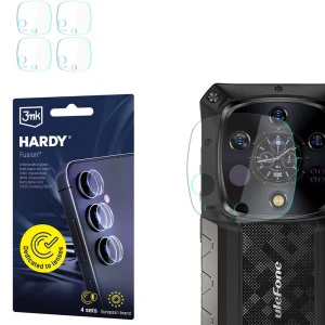 4x Szkło hybrydowe na soczewki aparatu, 3mk Hardy Fusion Lens Protection do Ulefone Armor 28 Ultra