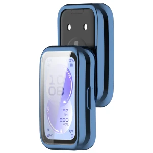 Etui z osłoną ekranu Bizon Case Watch Felipe do Huawei Band 11, niebieskie