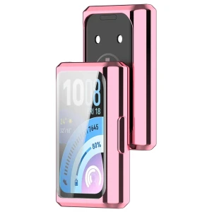 Etui z osłoną ekranu Bizon Case Watch Felipe do Huawei Band 11 Pro, różowe