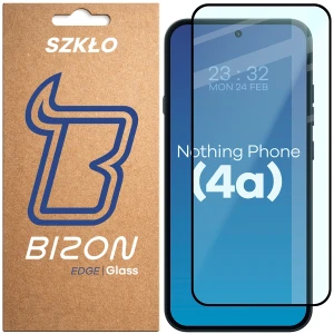 Szkło hartowane Bizon Glass Edge do Nothing Phone (4a), czarna ramka