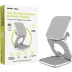 Składana ładowarka indukcyjna 3w1, Qi2.2 25W, Mobile Origin UltraSlim Foldable Charger PW36, 35W, kabel USB-C, srebrna