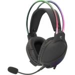 Słuchawki nauszne przewodowe gamingowe White Shark OX RGB, 3.5 mm Jack, mikrofon, czarne