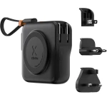 Ładowarka sieciowa + powerbank indukcyjny, podróżna z adapterami UK / US / EU do MagSafe, Xtorm Travel Charger, 10000 mAh USB-C PD USB-A, 30W, szara
