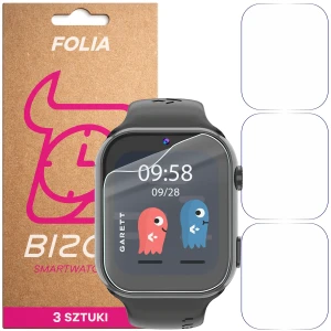 Folia ochronna na ekran zegarka Bizon Watch Film HydroFlex do Garett Kids Twin 2 4G, 3 sztuki