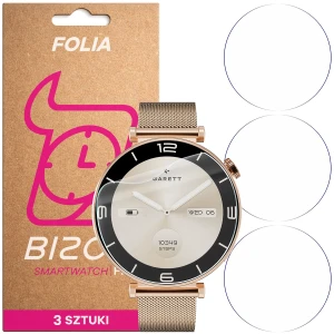 Folia ochronna na ekran zegarka Bizon Watch Film HydroFlex do Garett Rose, 3 sztuki