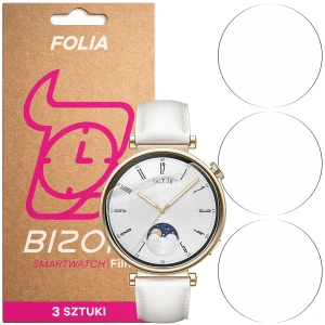 Folia ochronna na ekran zegarka Bizon Watch Film HydroFlex do Huawei Watch GT 4 41 mm, 3 sztuki