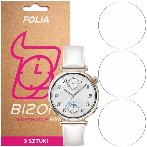 Folia ochronna na ekran zegarka Bizon Watch Film HydroFlex do Huawei Watch GT 5 41 mm, 3 sztuki