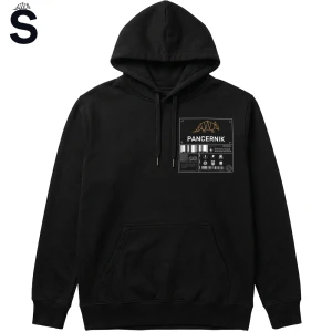 Bluza z kapturem, hoodie Pancernik Sign (nie ma lekko), czarna S