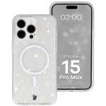 Etui brokatowe z pierścieniem magnetycznym Bizon Case SparklO do iPhone 15 Pro Max, przezroczyste z brokatem