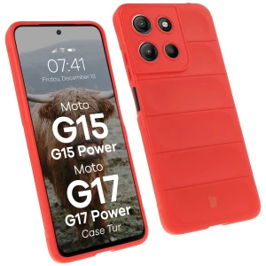 Pancerne etui Bizon Case Tur do Motorola Moto G17 / G17 Power / G15 / G15 Power, czerwone