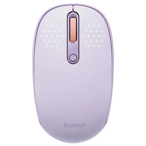 Ergonomiczna mysz bezprzewodowa, Baseus F01B Tri-Mode Wireless Mouse, Bluetooth 5.0 / 3.0, 2.4 GHz (USB) 1600 DPI,  fioletowa