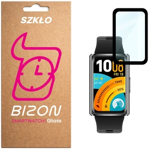 Szkło hybrydowe Bizon Glass Watch Edge Hybrid dla Huawei Band 11 Pro, czarne