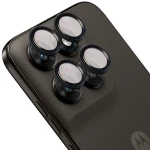 Szkło na aparat Bizon Glass Snap Lens do Motorola Moto G67 5G / G77 5G, 1 zestaw, czarna ramka