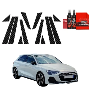 12w1 Folia karbonowa Grizz Protector na słupki do Audi A3 8Y Hatchback 5D (2024-2026)