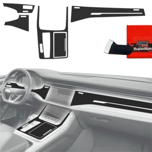 Folia do wnętrza Audi Q7 (2019-2024) Grizz Protector 5w1 Czarna Antyodciskowa