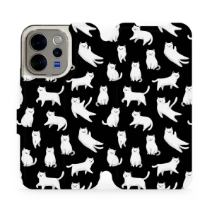 Etui z klapką do Vivo V70 5G, Mobiwear Book, kotki luna