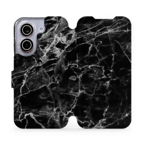 Etui z klapką do Xiaomi POCO X8 Pro, Mobiwear Book, czarny marmur