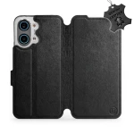 Etui z naturalnej skóry do Xiaomi POCO X8 Pro Max, Mobiwear Leather, czarne