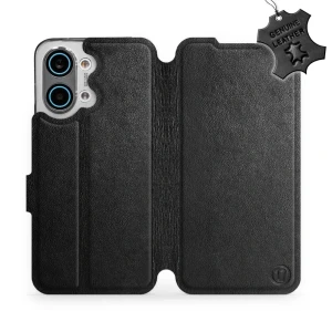 Etui z naturalnej skóry do Xiaomi POCO X8 Pro Max, Mobiwear Leather, czarne