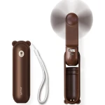Wiatrak podręczny, biurkowy wentylator, wiatraczek JisuLife Handheld Fan Life8 Plus 4500mAh, brązowy