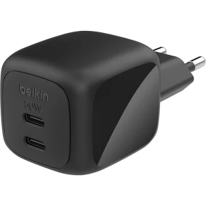 Ładowarka sieciowa 2x USB-C PD 3.0, Belkin Boost Pro GaN 50W, czarna